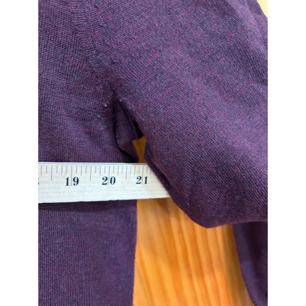Banana Republic Extra Fine Merino Wool Crewneck Sweater Burgundy Large Men